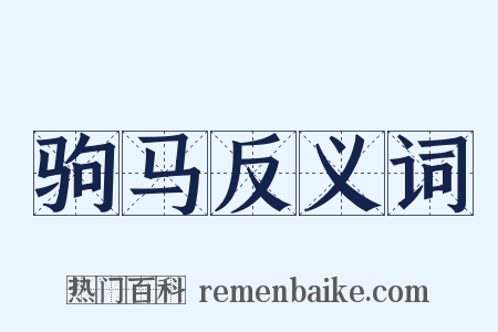 驹马反义词是什么意思的图片